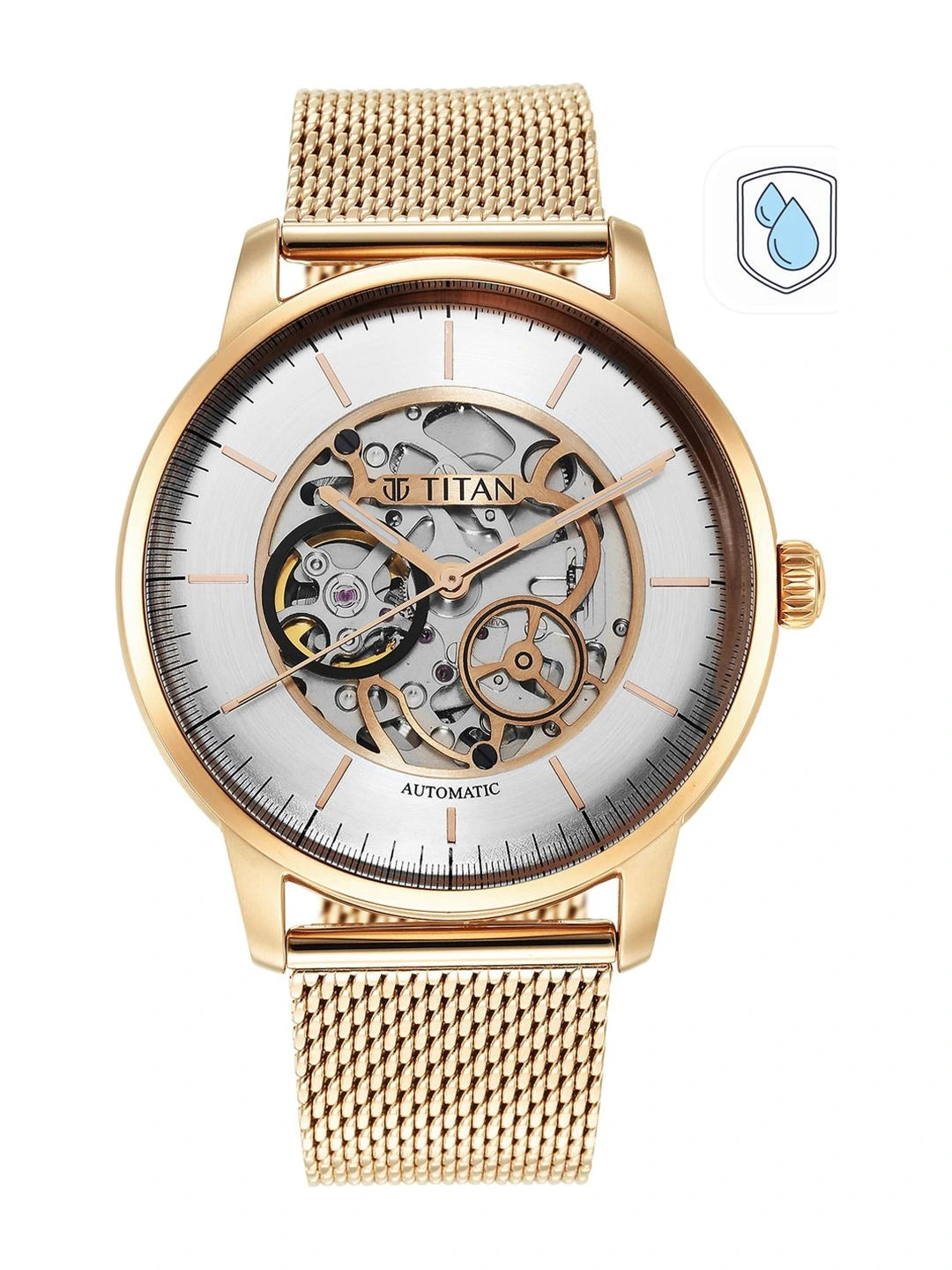 Titan Mechanical Automatic With Silver Dial Watch - NT90110WM01