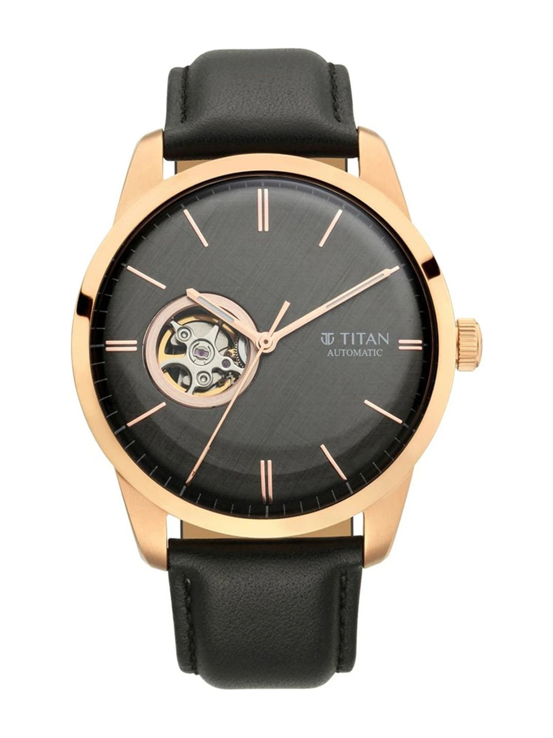 Titan Automatic With Grey Dial Watch - NT90126WL03