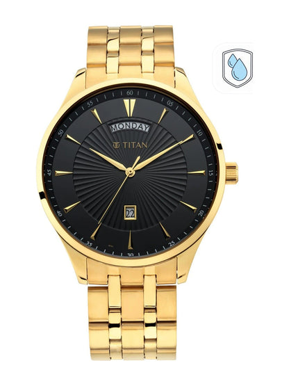 Titan Regalia Opulent Quartz Analog With Black Dial Watch - NT90127YM02