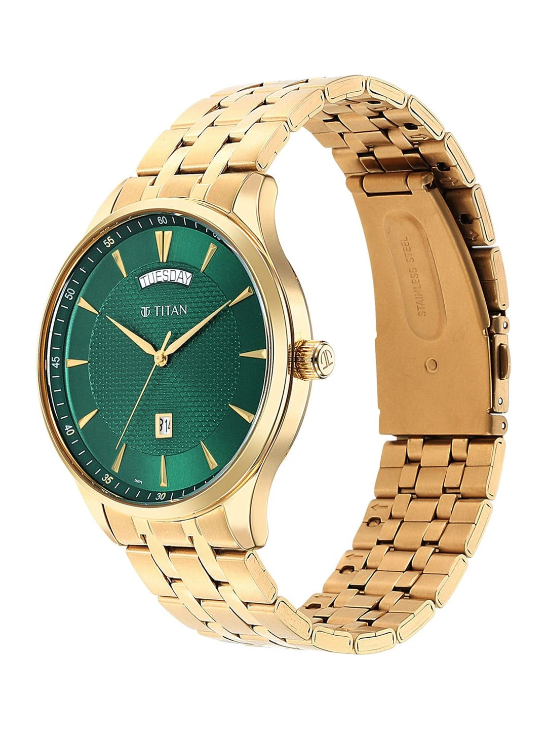 Titan Opulent Lii Quartz Analog With Green Dial Watch - NT90127YM03
