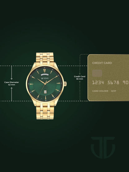 Titan Opulent Lii Quartz Analog With Green Dial Watch - NT90127YM03