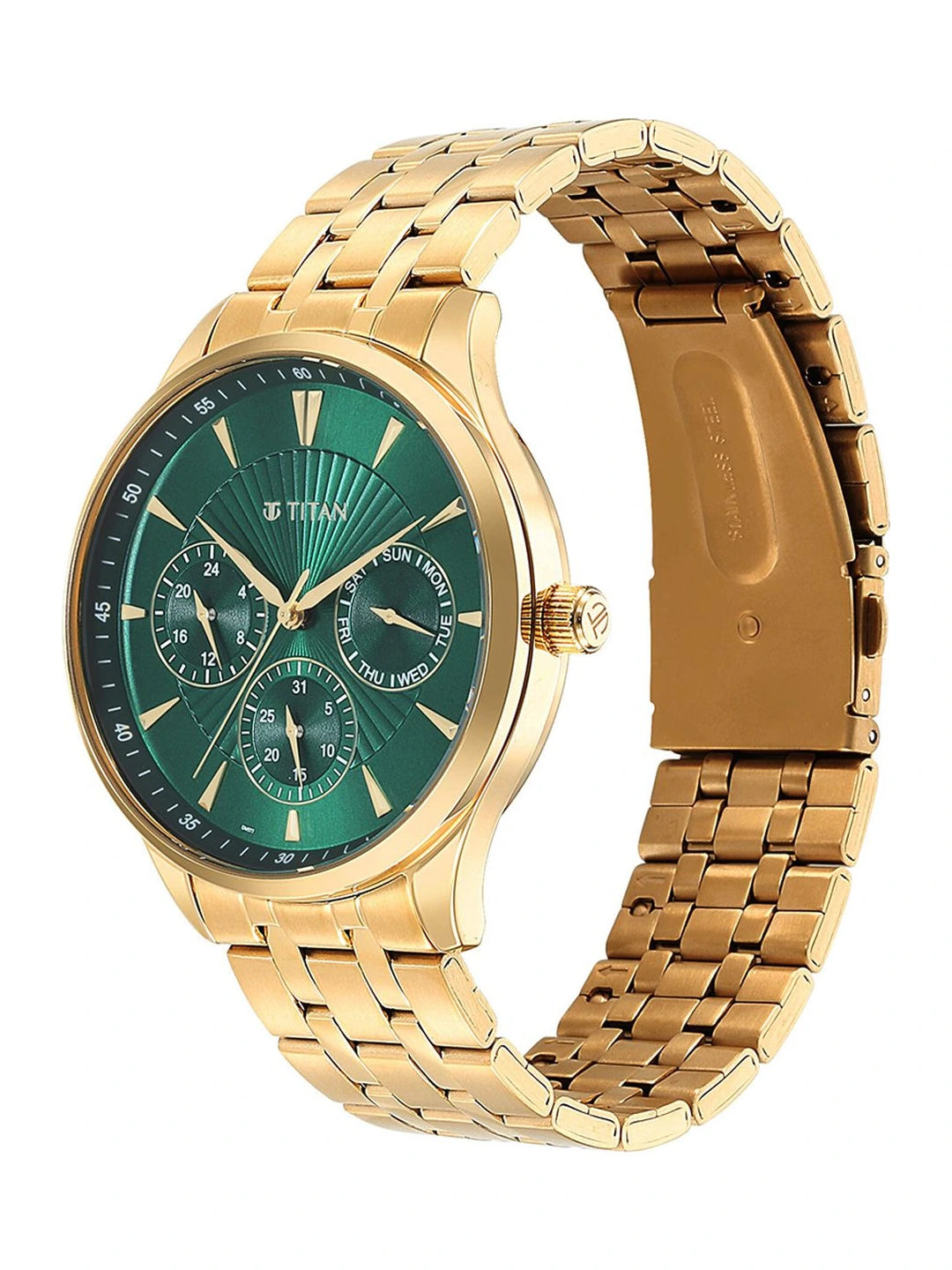 Titan Opulent Lii Multifunction Analog With Green Dial Watch - NT90127YM05
