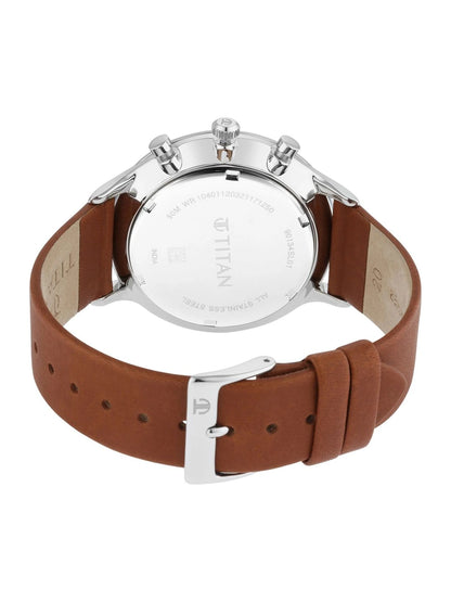 Titan Light Leathers Multifunction Analog With Anthracite Dial Watch - NT90134SL01