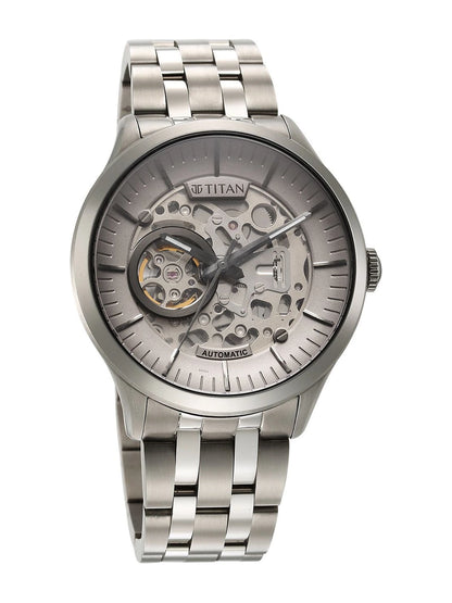 Titan Metal Mechanicals Automatic With Grey Dial Watch - NT90140TM01