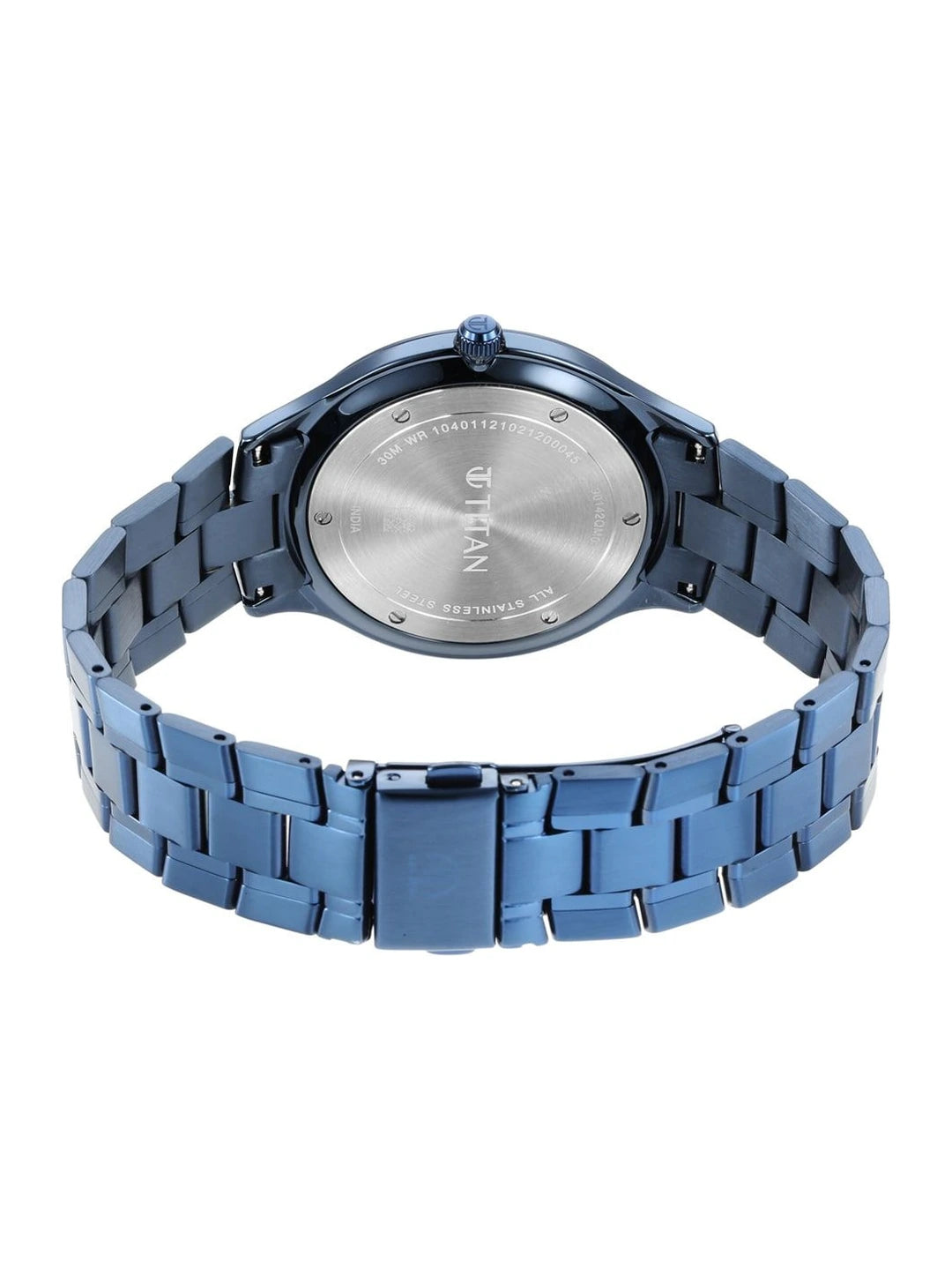 Titan Classique Slimline Quartz Analog With Blue Dial Watch - NT90142QM01