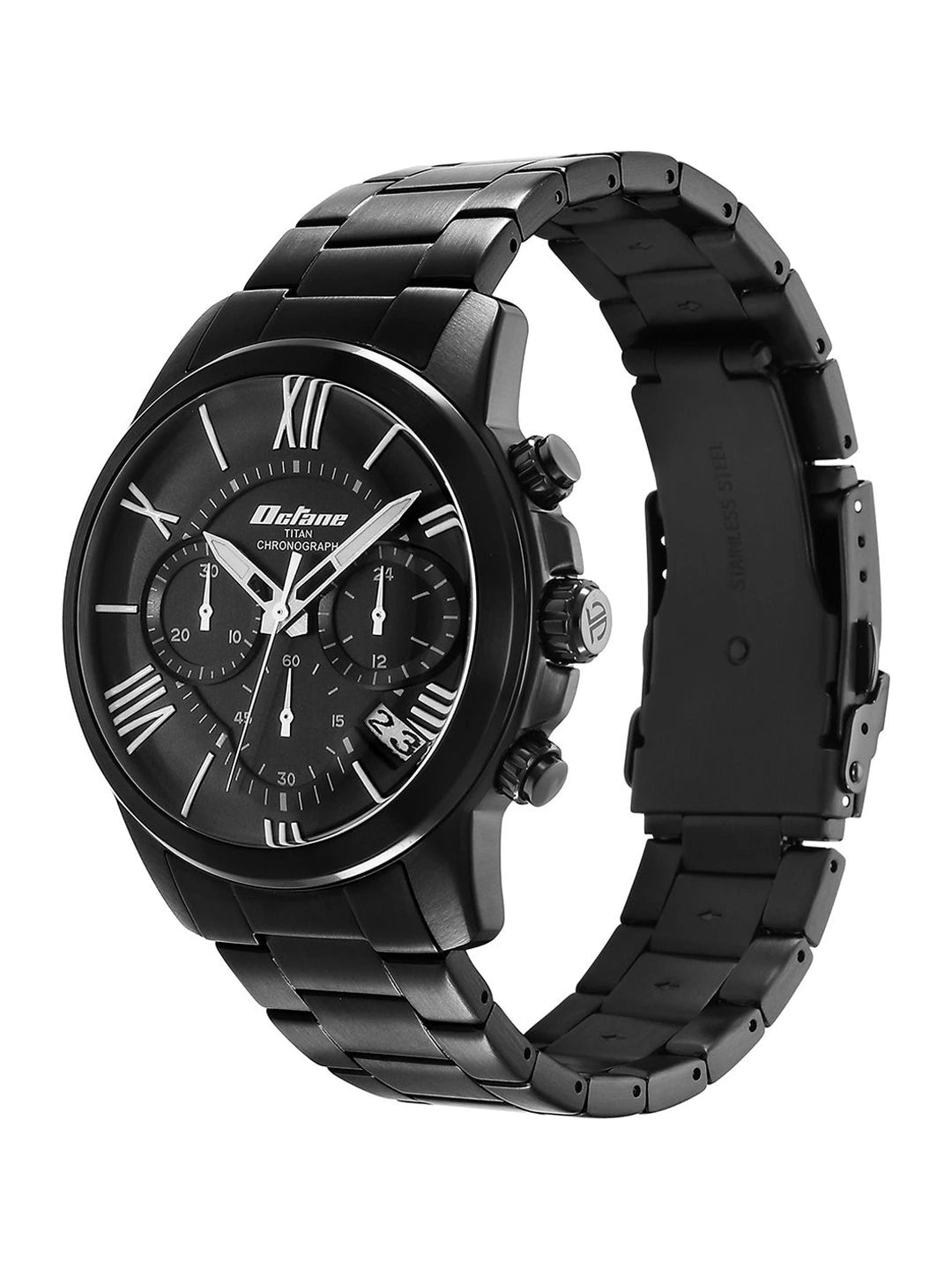 Titan Octane Classic Sporty Chronograph Analog With Black Dial Watch - NT90152NM01