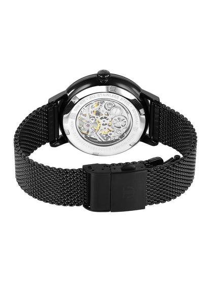 Titan Slimline Mechanical With Black Dial Watch - NT90159NM01