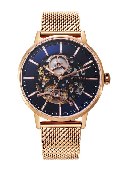 Titan Slimline Mechanical With Midnight Blue Dial Watch - NT90159WM01