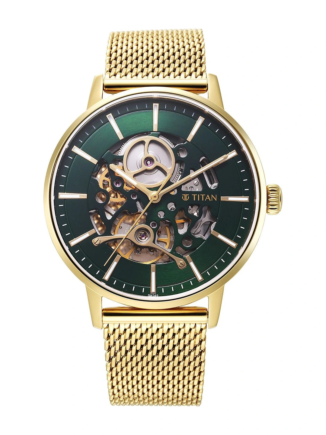 Titan Mechanical Slimline Automatic With Green Dial Watch - NT90159YM01