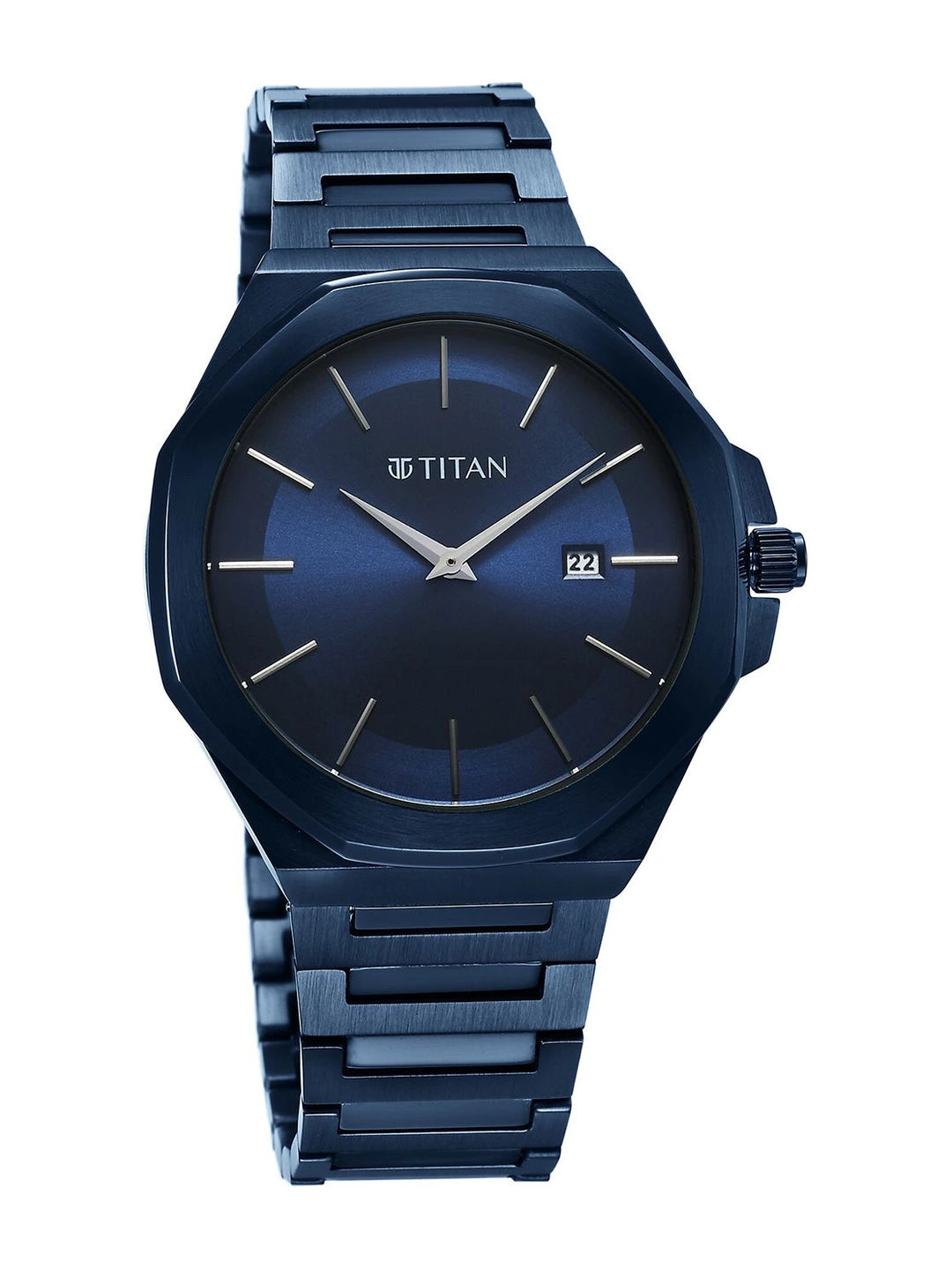 Titan Classic Slim Quartz Analog With Blue Dial Watch - NT90167QM01