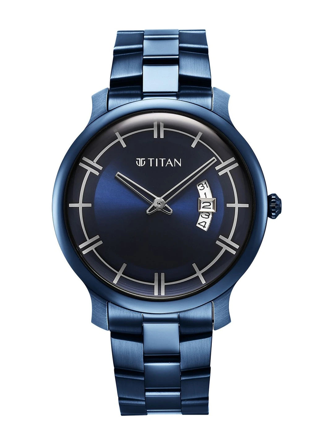 Titan Classic Quartz Analog With Blue Dial Watch - NT90170QM01