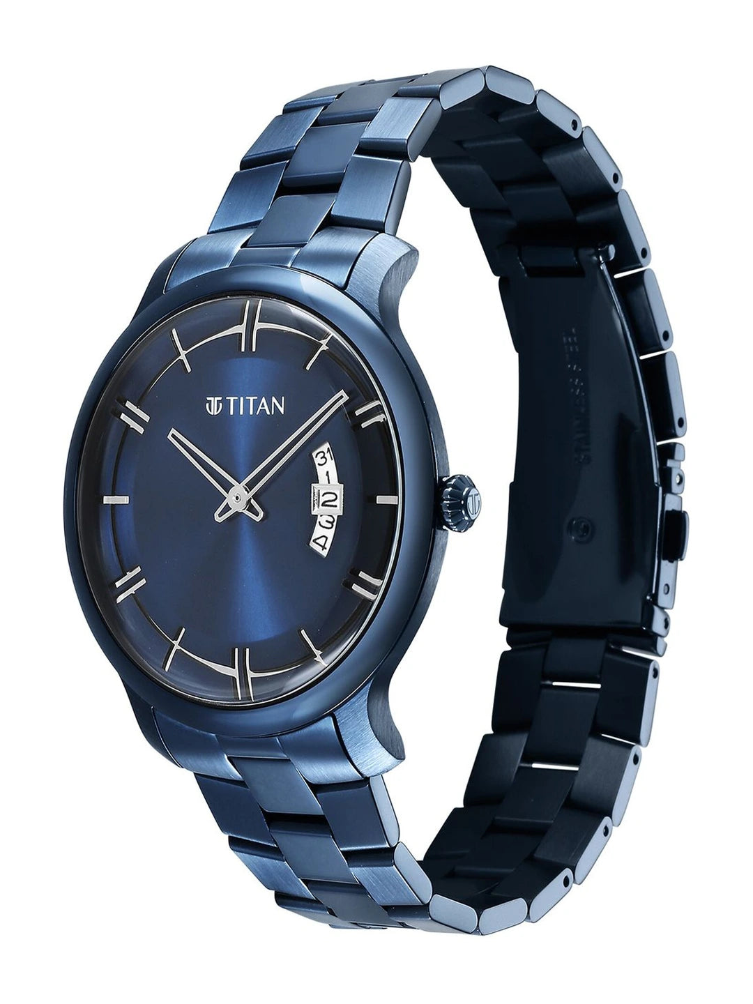 Titan Classic Quartz Analog With Blue Dial Watch - NT90170QM01