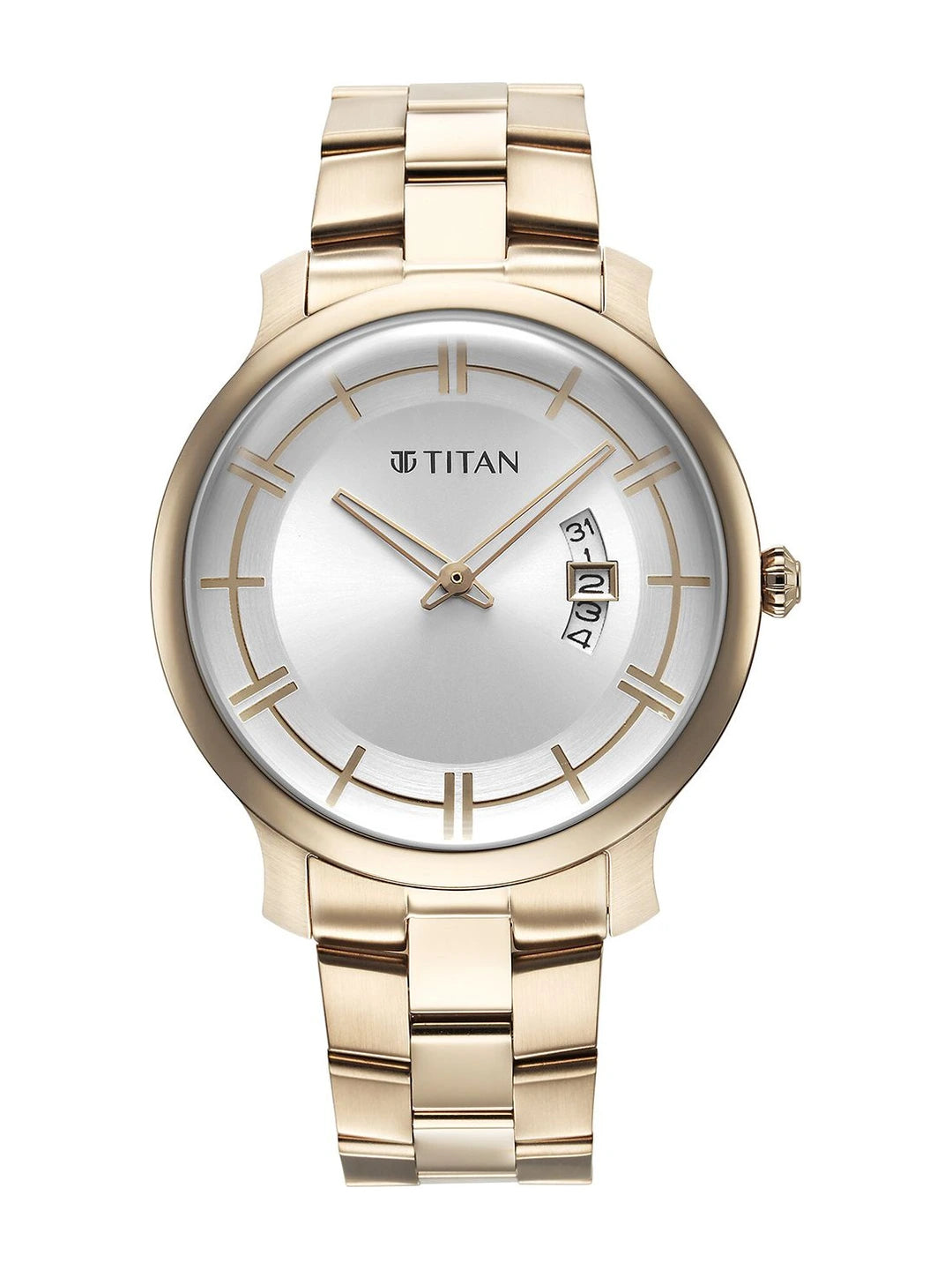 Titan Classic Distincta Quartz Analog With Silver Dial Watch - NT90170WM01