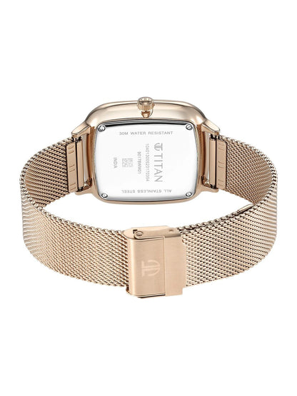 Titan Avant Garde Multifunction Analog With Champagne Dial Watch - NT90178WM01