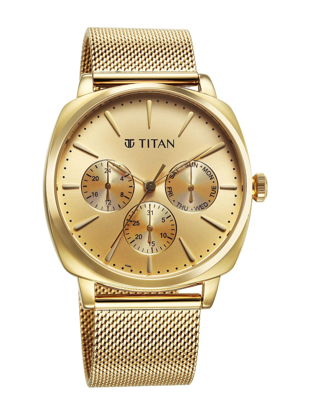 Titan Classique Suave Multifunction Analog With Champagne Dial Watch - NT90189YM02