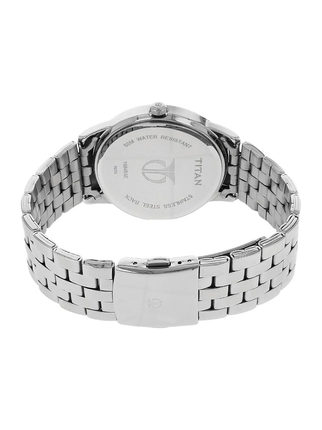Titan Round Black Dial Analog Watch - NU1584SM04