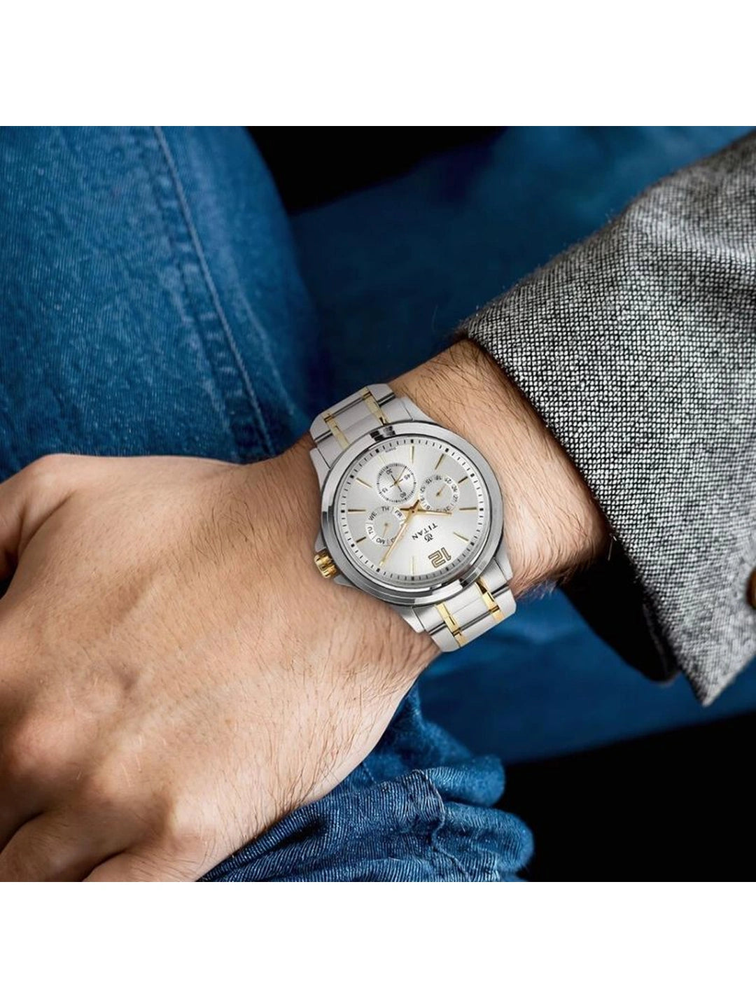 Titan Workwear Round Silver Dial Analog Watch - NU1698BM01
