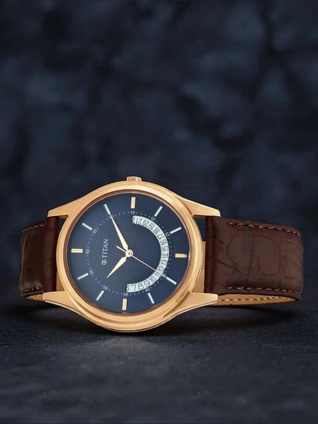 Titan Round Blue Dial Analog Watch - NU1713WL01