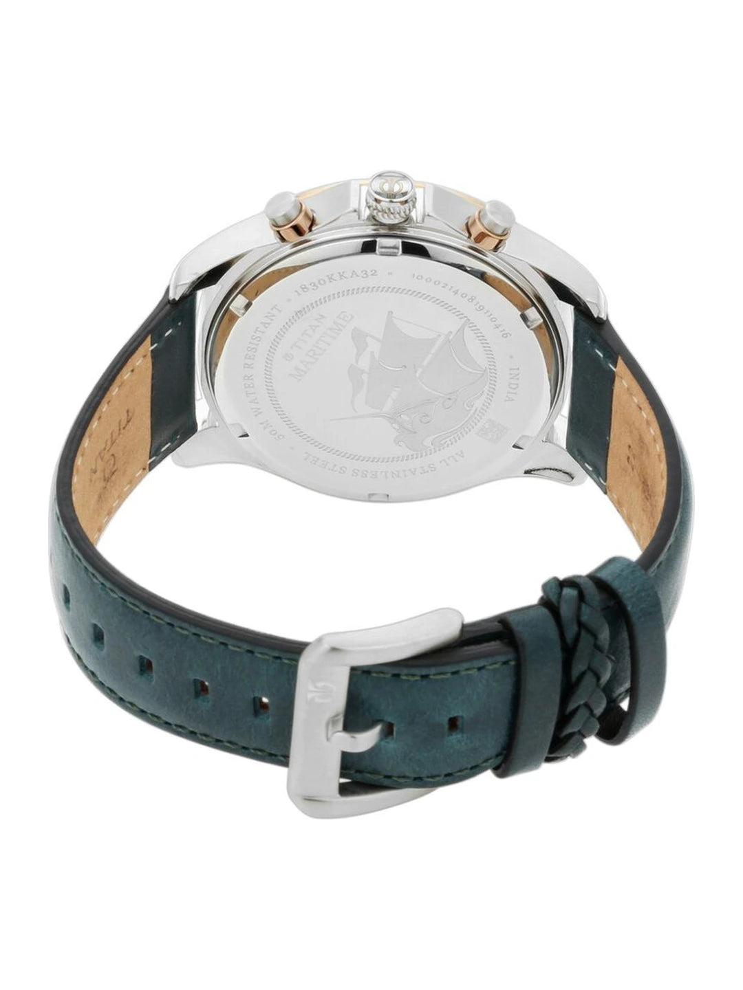 Titan Round White Dial Analog Watch - NU1830KL01