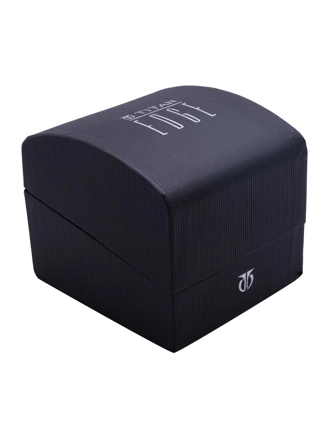 Titan Edge Round Black Dial Analog Watch - NU1843NM03