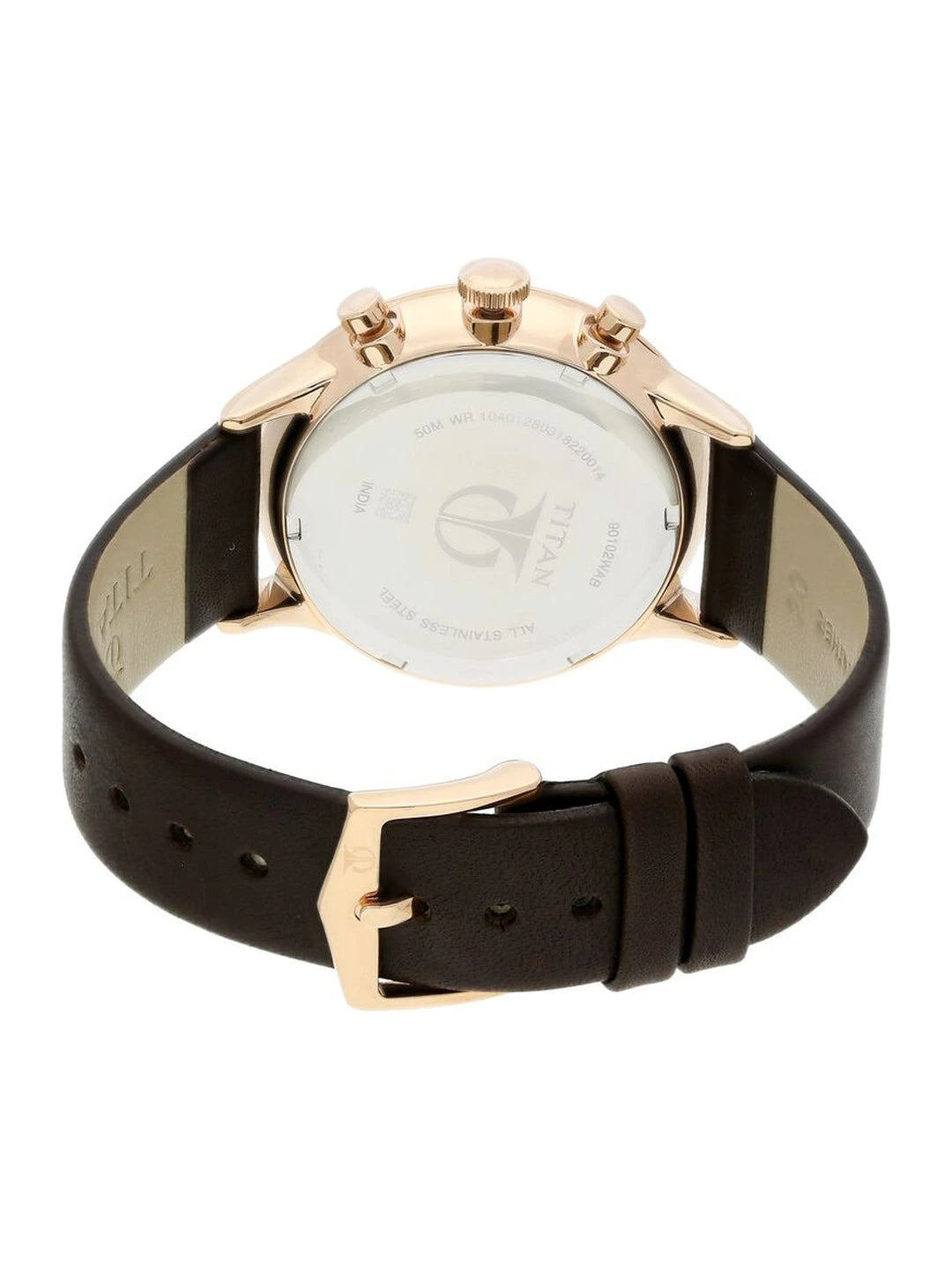 Titan Round White Dial Analog Watch - NU90102WL01