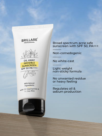 Brillare Oil Away Invisible  Sunscreen Spf 50 (50g)