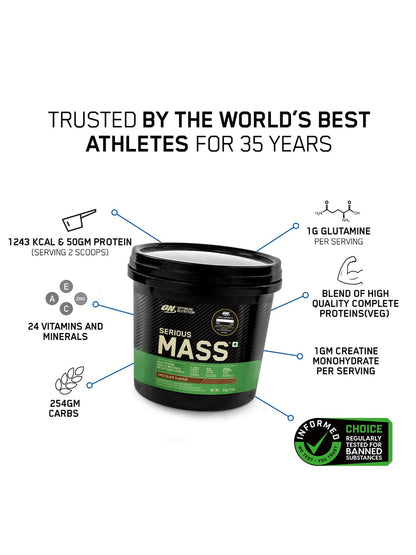 ON Serious Mass Weight Gainer Chocolate Powder 5kg
