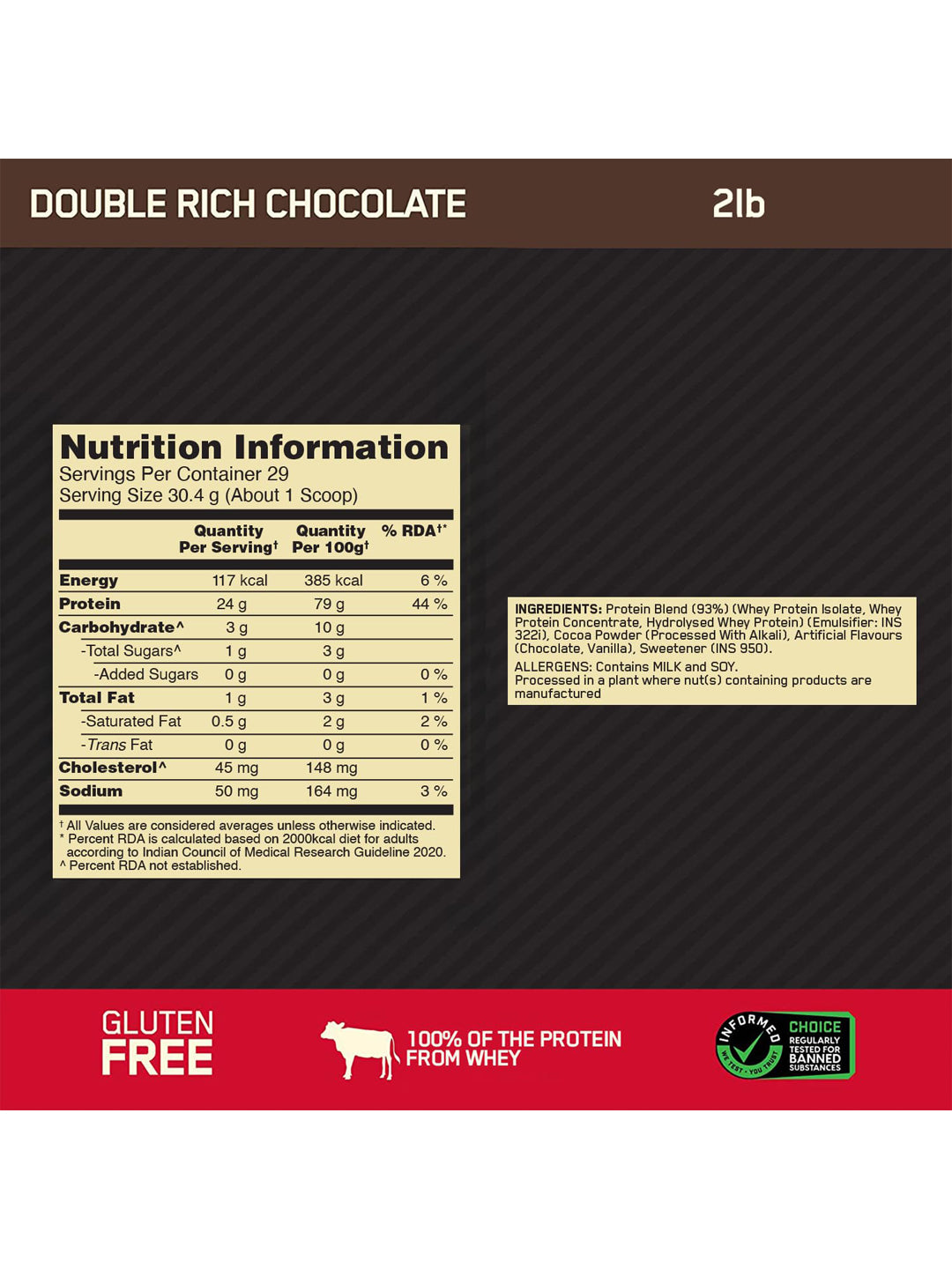 ON Gold Standard 100% Whey Protein Powder 907 g
