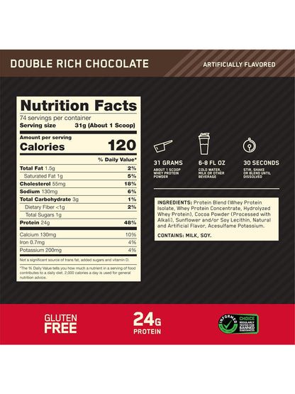 ON Gold Standard 100% Whey Protein Double Rich Chocolate Powder 2.27 kg