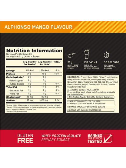ON Gold Standard 100% Whey Protein Powder 907 g