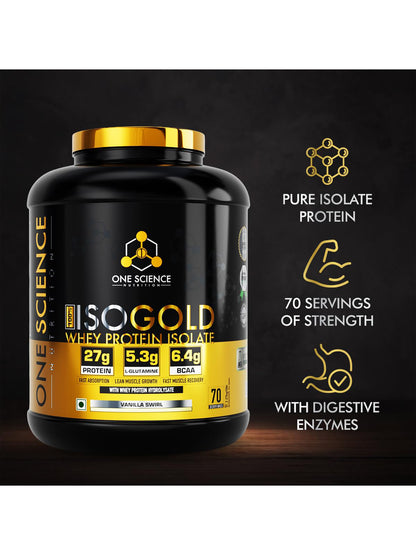One Science Nutrition IsoGold Whey Protein Isolate Powder 2.27 kg