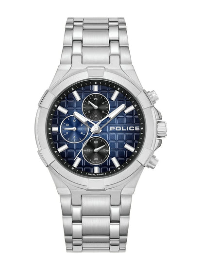 Police Rock Rebel Quartz Blue Round Dial Watch - PLPEWGK0082004