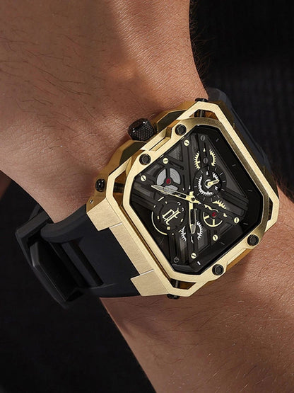 Police Skeleton Dial & Strap Analogue Watch - PLPEWGM0072003