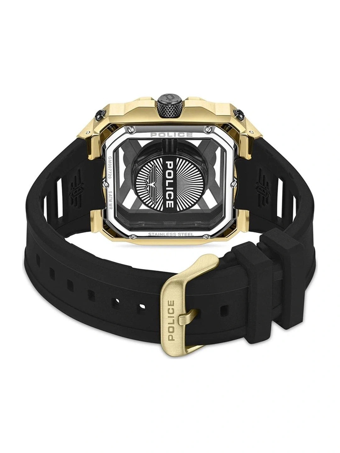 Police Skeleton Dial & Strap Analogue Watch - PLPEWGM0072003