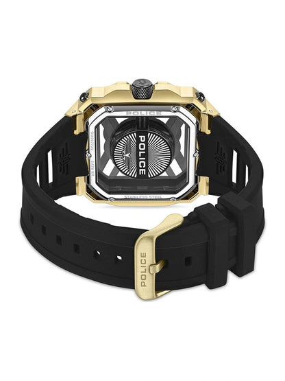 Police Skeleton Dial & Strap Analogue Watch - PLPEWGM0072003