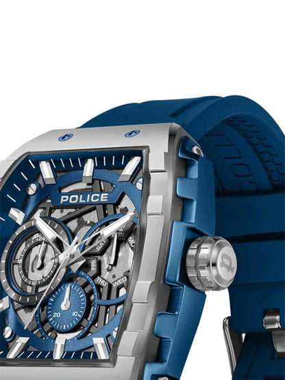 Police Skeleton Dial & Strap Analogue Watch - PLPEWGQ0063002