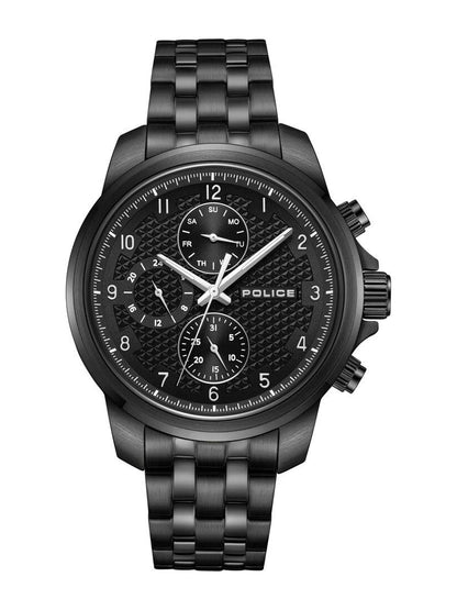 Police Round Black Dial Analog Watch - PLPEWJK0021504