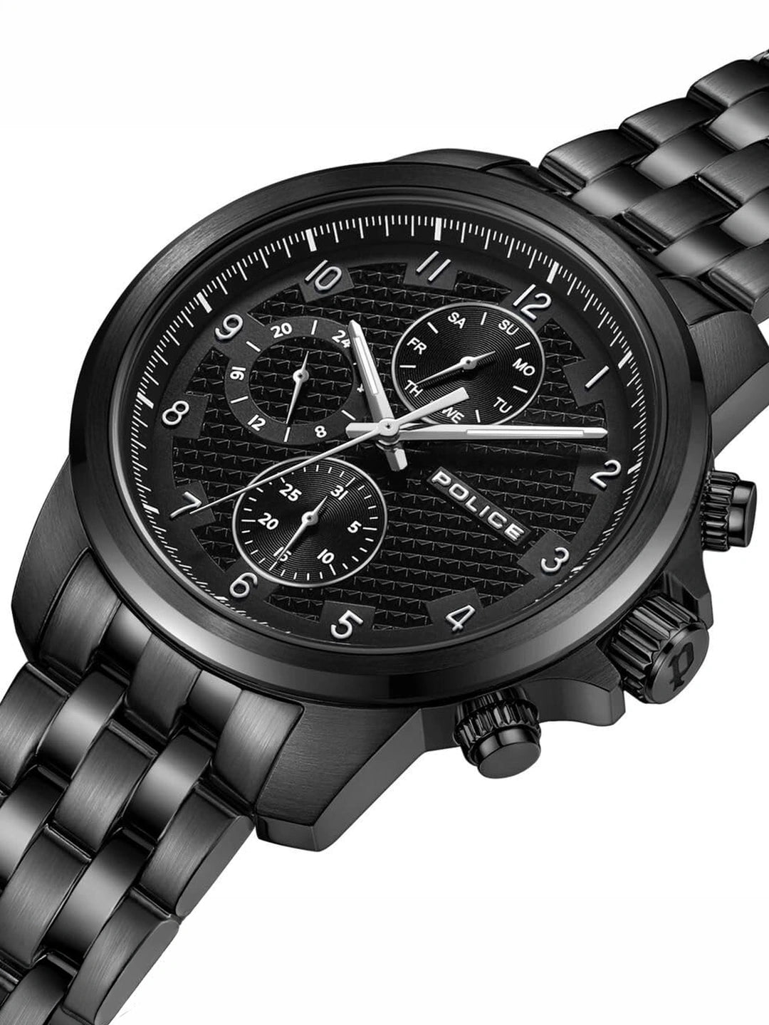 Police Round Black Dial Analog Watch - PLPEWJK0021504