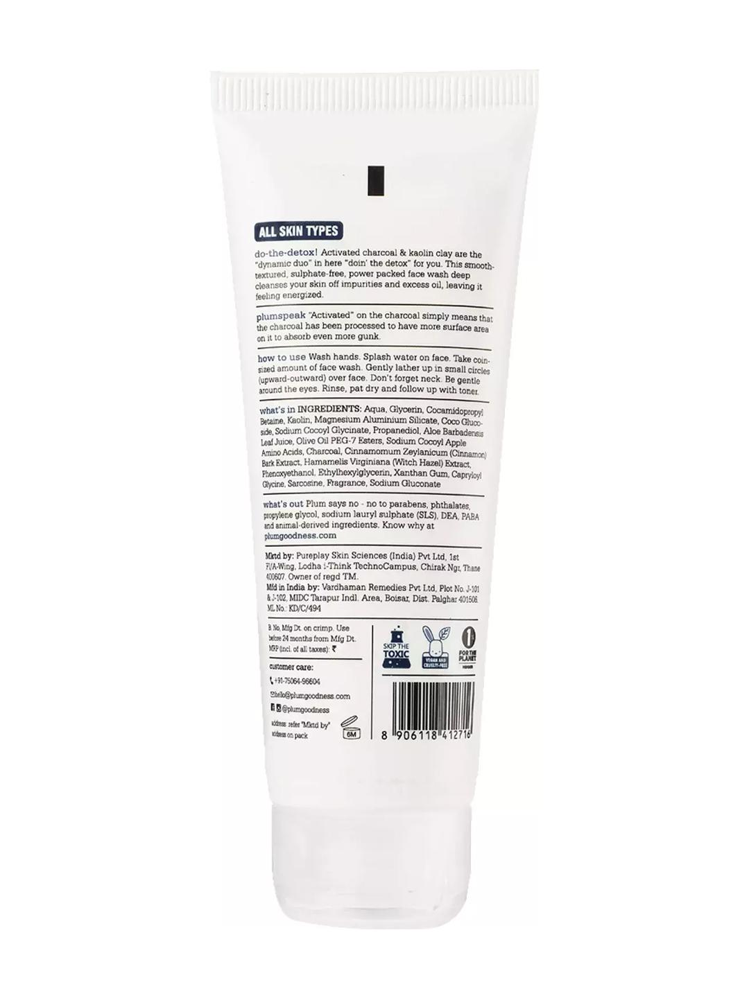 Plum Charcoal Do The Detox Face Wash 100ml