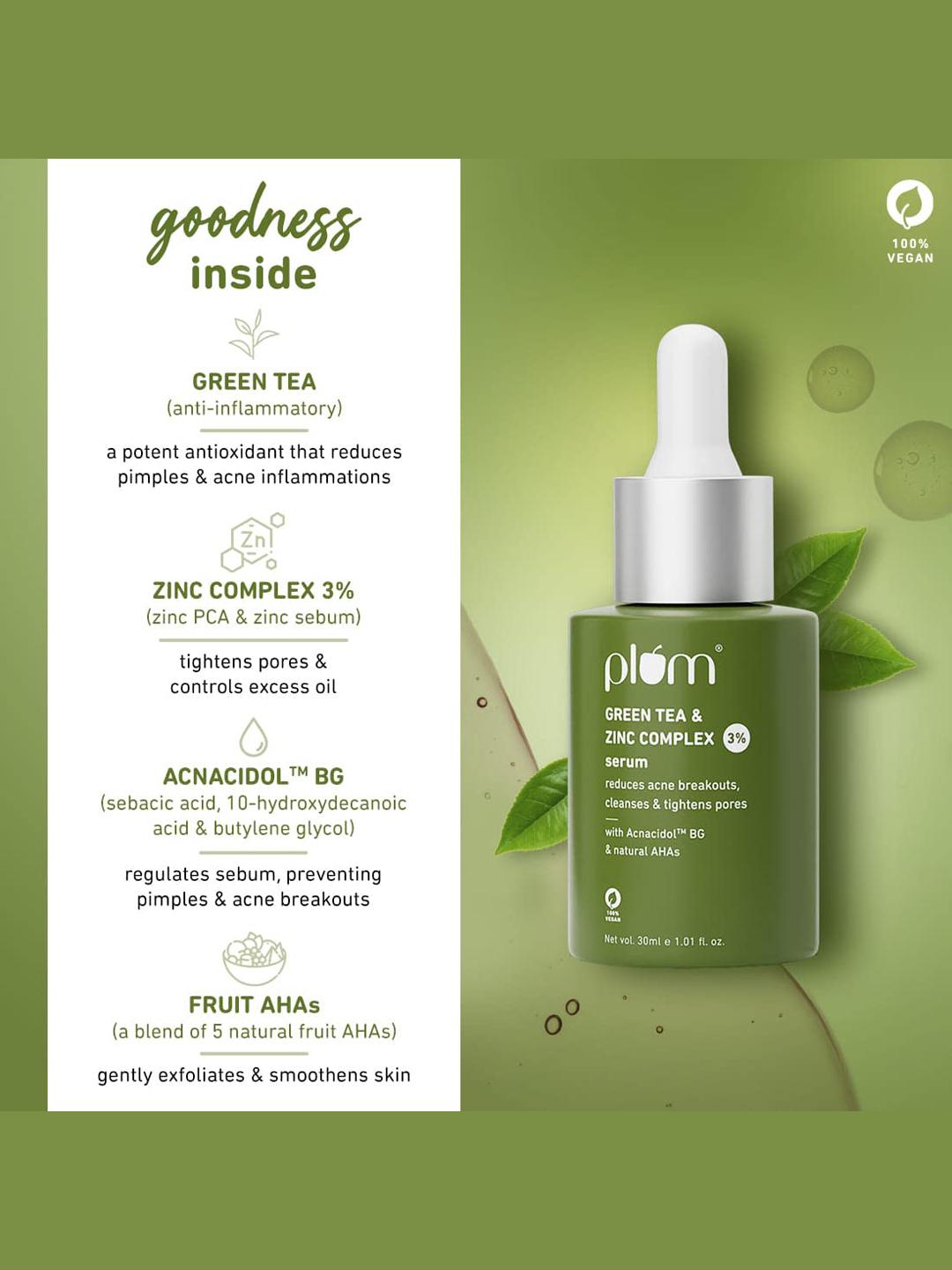 Plum Green Tea & 3% Zinc Complex Serum 30ml