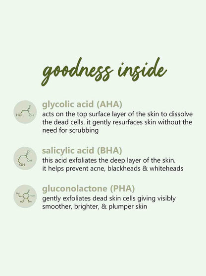 Plum Green Tea 10% AHA 5% PHA 0.5% BHA Exfoliating Peel 30ml
