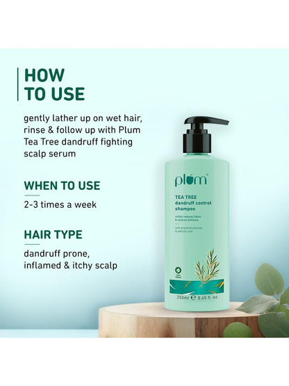 Plum Tea Tree Dandruff Control Shampoo 250ml