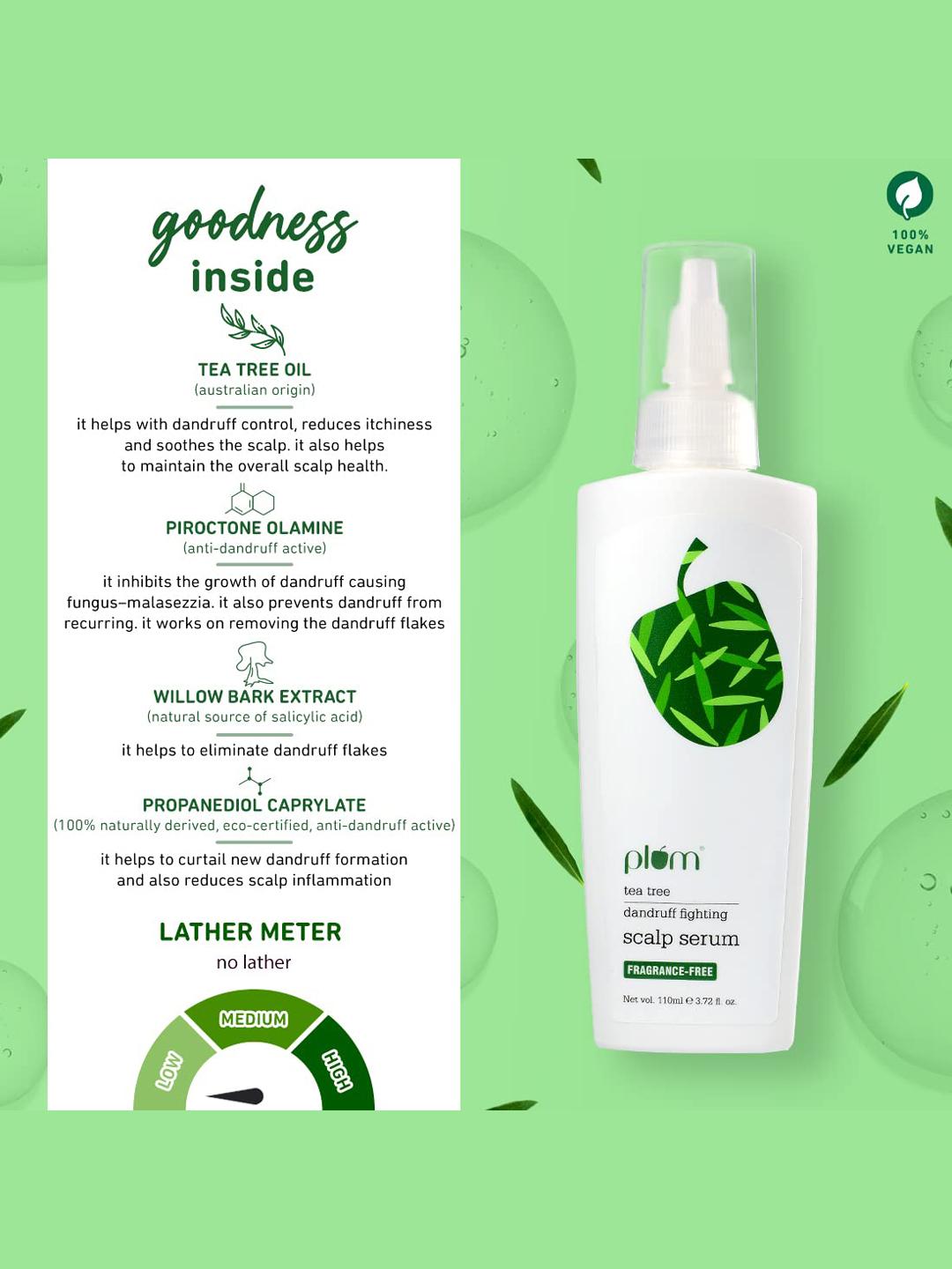Plum Tea Tree Dandruff Fighting Scalp Serum 110ml