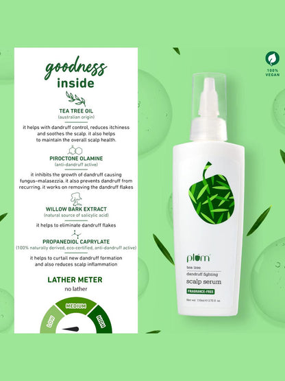 Plum Tea Tree Dandruff Fighting Scalp Serum 110ml