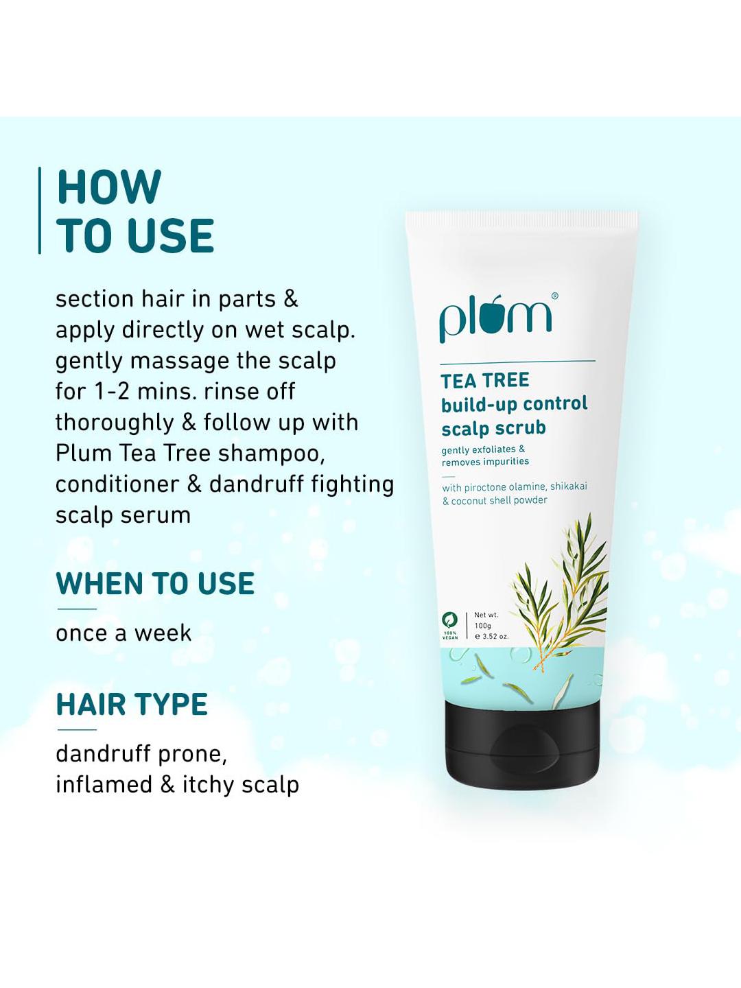 Plum Tea Tree Build-up Control Scalp Scrub 100g