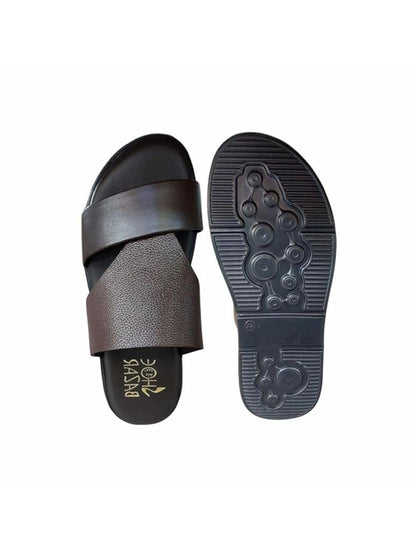 Shoe Bazar Brown Genuine Leather Sandals for Men