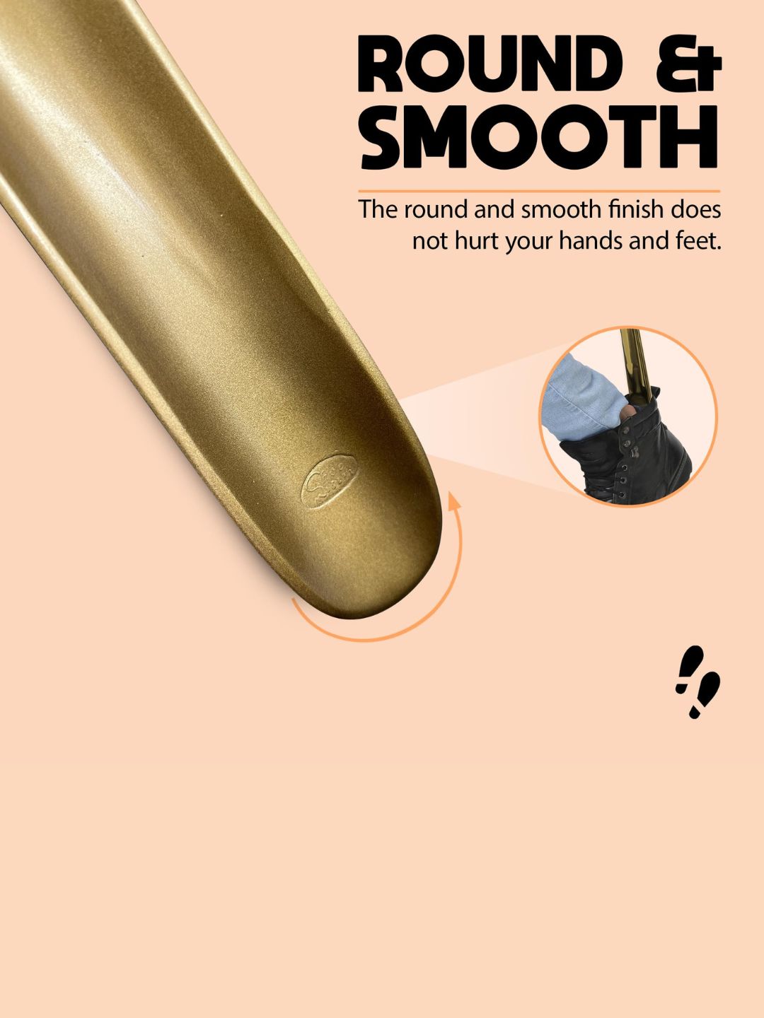 Shoe Mistri Premium Brass Aluminium Shoehorn - 19” Long Handle