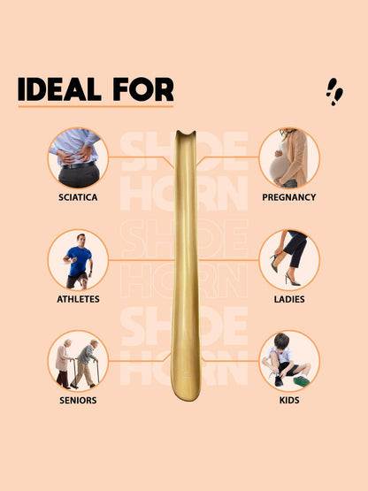 Shoe Mistri Premium Brass Aluminium Shoehorn - 19” Long Handle