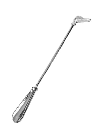 Shoe Mistri Premium Silver Aluminium Shoehorn - 24” Swan Head Handle