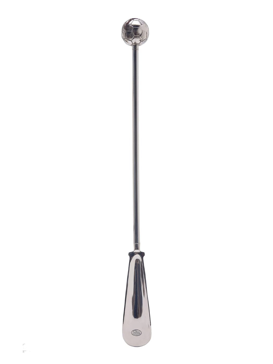 Shoe Mistri Premium Silver Aluminium Shoehorn - 24” Football Head Handle